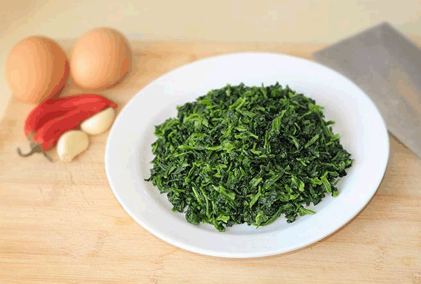 dehydrated spinach mashed